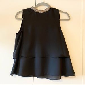 💎 GORGEOUS ZARA TOP w JEWEL COLLAR